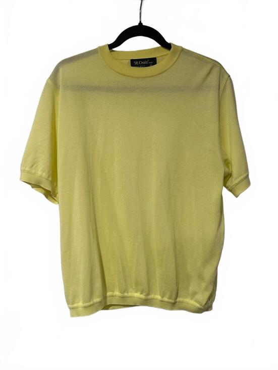St. Croix Sweaters - St. Croix Shop yellow  microfiber short sleeve knit sweater